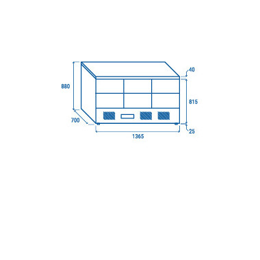 Table réfrigérée GN1/1 inox CRD 96A - Cool Head  au meilleur prix sur Restock CHR