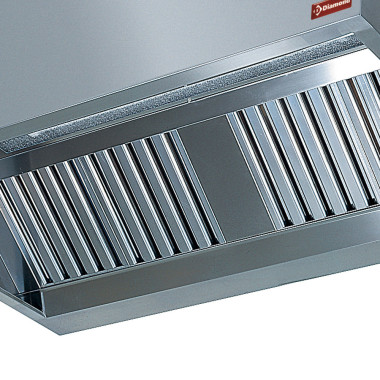 Hotte murale kubo l 2200mm/p 1300/h 450mm - Diamond  au meilleur prix sur Restock CHR