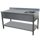Table de chef 1 cuve droite 400 x 400 x h275 - Diamond  au meilleur prix sur Restock CHR