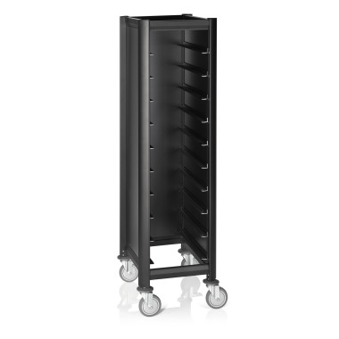 Chariot à plateaux 60 x 44,5 x 165 cm 10 x GN 1/1 noir MDF aluminium MENSA BLACK professionnel - Was Germany  au meilleur prix s