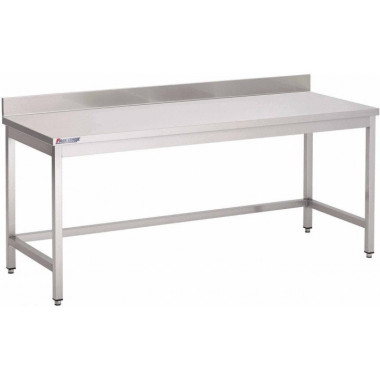 Table Inox Murale (P)600 X (H)850 Mm Avec Dosseret Sans Tablette Intermédiaire Aisi 430 - Restock CHR  au meilleur prix sur Rest