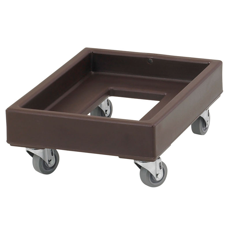 Chariot Camdolly pour cageots et caisses de 49.5 x 67.5 cm - 55.5 x 41.5 x 20.5 cm - Marron Foncé - Cambro  au meilleur prix sur
