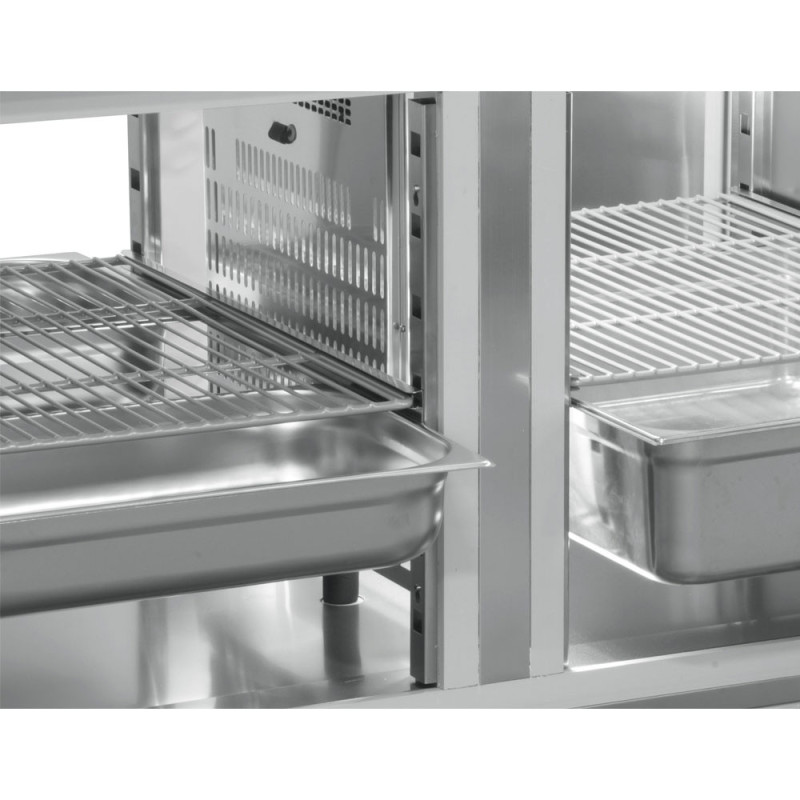 Table réfrigérée ventilée 2x 2 portes GN2/1 - Diamond  au meilleur prix sur Restock CHR