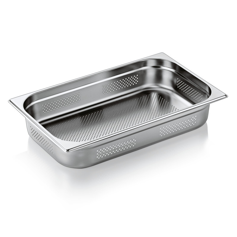 Bac inox perforé fond et côtés GN 1/1 H 100 mm 13 ltr GN CORE professionnel - Was Germany  au meilleur prix sur Restock CHR