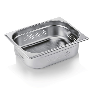 Bac inox perforé fond et côtés GN 1/2 H 100 mm 6,5 ltr GN CORE professionnel - Was Germany  au meilleur prix sur Restock CHR