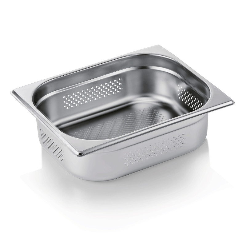 Bac inox perforé fond et côtés GN 1/2 H 100 mm 6,5 ltr GN CORE professionnel - Was Germany  au meilleur prix sur Restock CHR