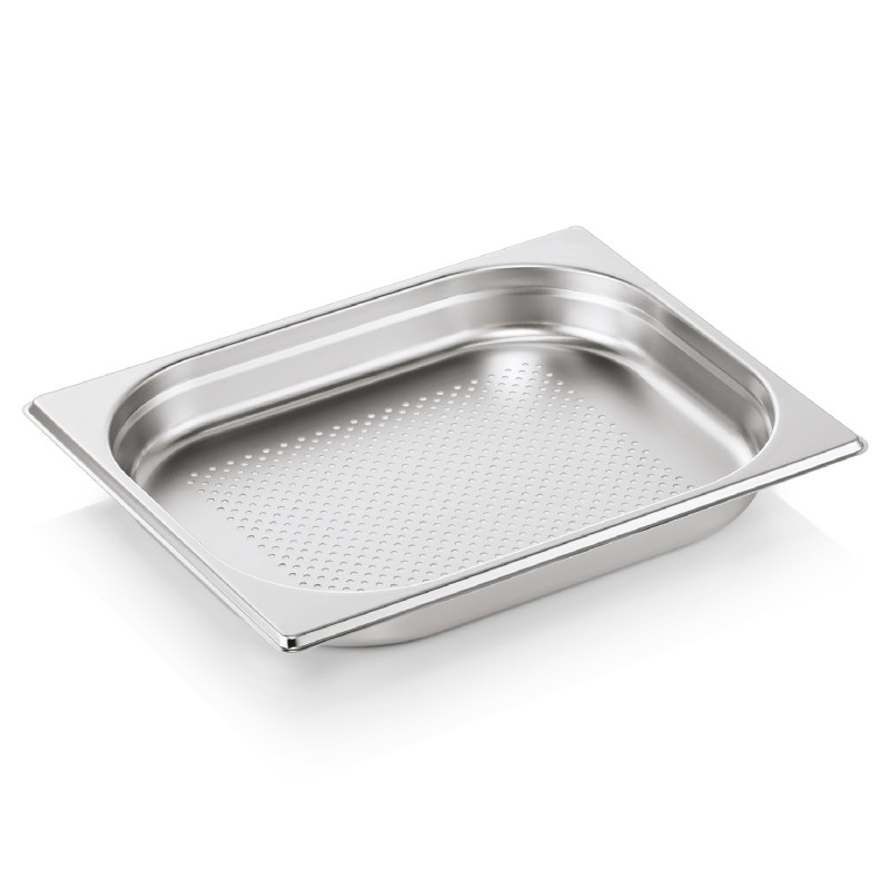 Bac inox perforé fond GN 1/2 H 40 mm 2 ltr (x6) GN ESSENTIALS professionnel - Was Germany  au meilleur prix sur Restock CHR