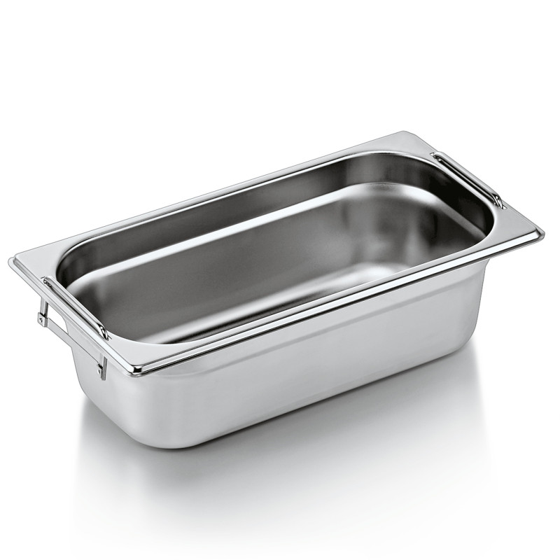 Bac inox GN 1/3 H 100 mm 4 ltr poignées rabattables GN CORE professionnel - Was Germany  au meilleur prix sur Restock CHR