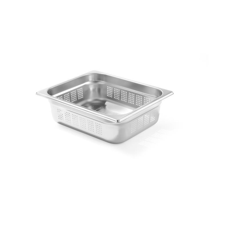 Container en acier inoxydable perforé GN 1/2 - (h)100 mm - Finedine  au meilleur prix sur Restock CHR