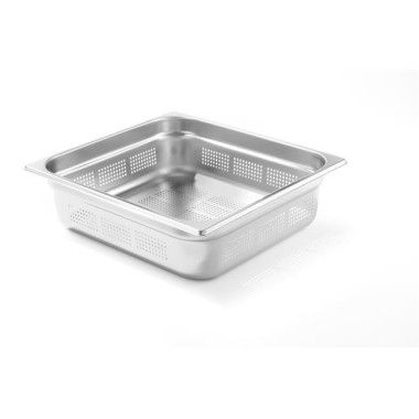 Conteneur en acier inoxydable perforé GN 2/3 - (h)100 mm - Finedine  au meilleur prix sur Restock CHR