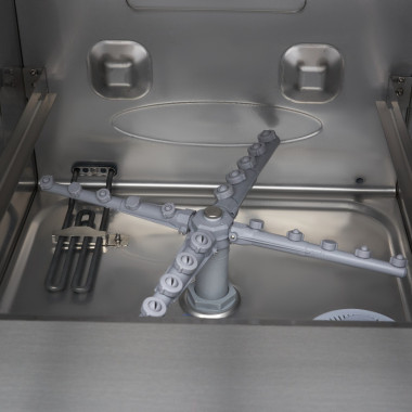 Lave-vaisselle encastrable - 50 x 50cm - avec vidange, distributeur de liquide de rinçage et de savon - écran digital - Maxima  