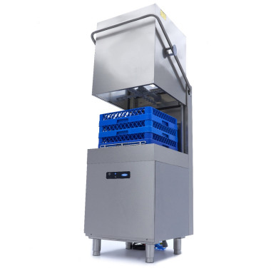 Lave-vaisselle à convoyeur 50x50 cm, doseur rinçage/savon, écran numérique, 400V - Maxima  au meilleur prix sur Restock CHR