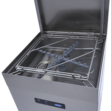 Lave-vaisselle à convoyeur 50x50 cm, doseur rinçage/savon, écran numérique, 400V - Maxima  au meilleur prix sur Restock CHR
