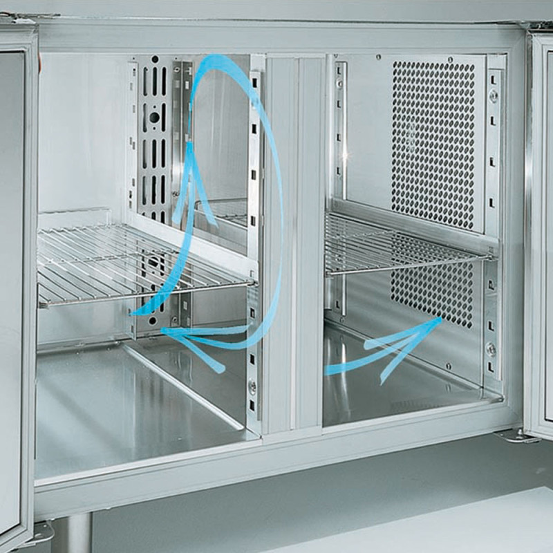 Table réfrigérée ventilée 3 portes GN 1/1 - Diamond  au meilleur prix sur Restock CHR