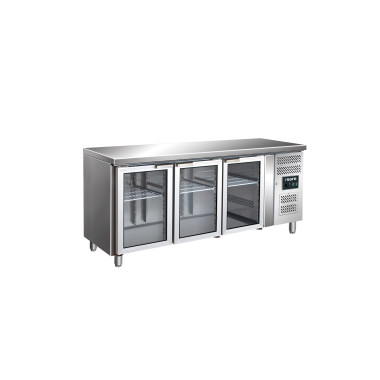 Table réfrigérée positive avec 3 portes vitrées - GN1/1 - Saro  au meilleur prix sur Restock CHR