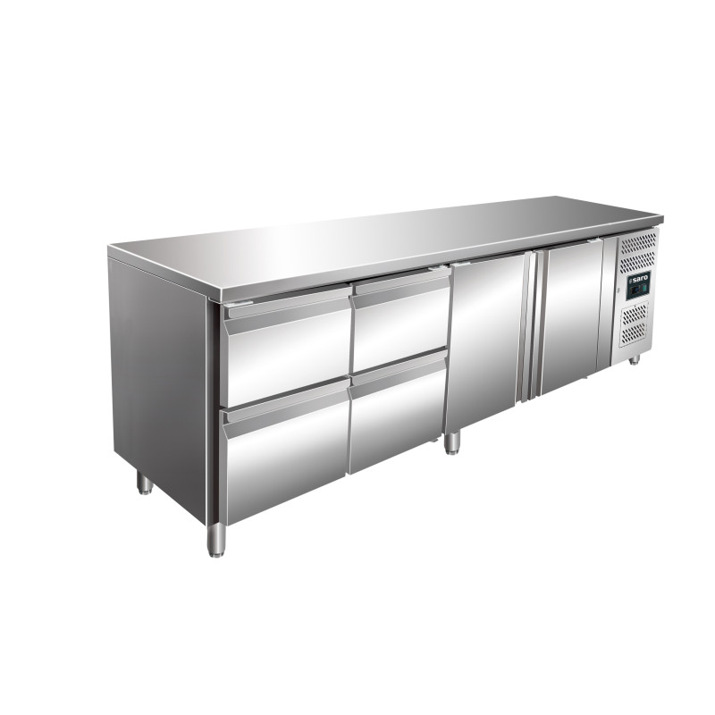 Table réfrigérée positive - 2 portes et 4 tiroirs - Profondeur 700 - Saro  au meilleur prix sur Restock CHR