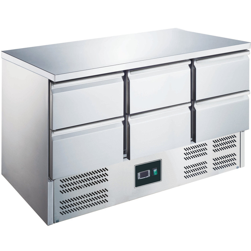 Table réfrigérée positive compacte professionnelle - 6 tiroirs - Saro  au meilleur prix sur Restock CHR