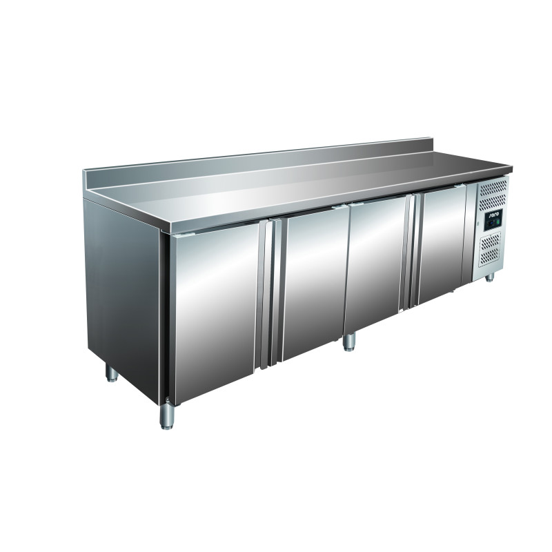 Table réfrigérée - 4 portes - Dosseret - Inox - Saro  au meilleur prix sur Restock CHR