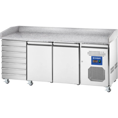 Table réfrigérée deux portes 600x400 mm pour pizza avec tiroirs V 580 L - Stalgast  au meilleur prix sur Restock CHR