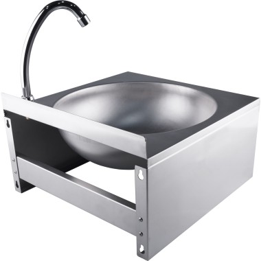 Lave-mains inox - 400x400x240mm - Commande genou - Robinet mobile - JUSTIN - Saro  au meilleur prix sur Restock CHR