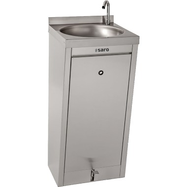 Lave-mains inox - 400x400x910mm - Pompe à pied - Évier rond Ø350mm - TEXEL - Saro  au meilleur prix sur Restock CHR