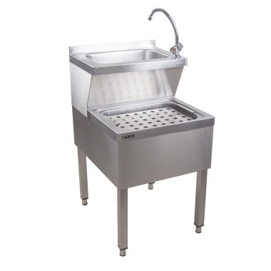 Lave-mains inox - 500x600x850mm - Avec mélangeur - Étagère - HANNA - Saro  au meilleur prix sur Restock CHR