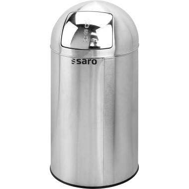 Corbeille à papier AD 253 - 35L - Couvercle poussoir - Acier inoxydable - Saro  au meilleur prix sur Restock CHR