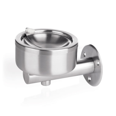 Acier inox chrome-nickel Cendrier mural à mécanisme rabattable 12 cm inox professionnel - Was Germany  au meilleur prix sur Rest