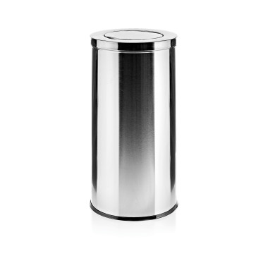 Acier inox chrome-nickel Poubelle avec couvercle basculant 37 cm 80 ltr inox professionnel - Was Germany  au meilleur prix sur R