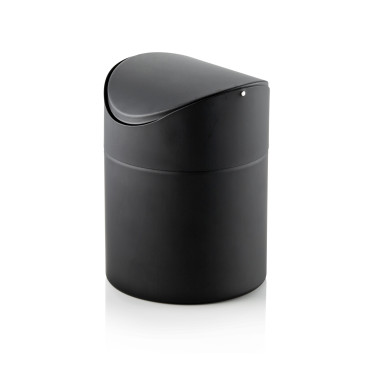Acier, Thermolaqué Poubelle de table 1,2 ltr 12 cm couvercle basculant noir revêtu poudre professionnel - Was Germany  au meille