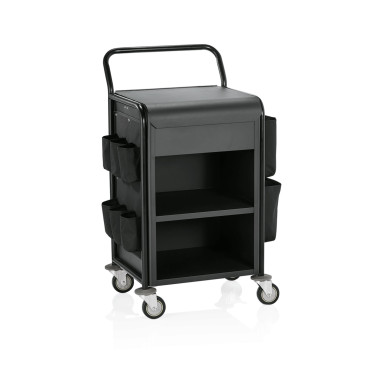 Aluminium, Thermolaqué Chariot de chambre compact 56 x 54 x 100 cm noir aluminium époxy professionnel - Was Germany  au meilleur