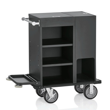Aluminium, Thermolaqué Chariot de chambre 93 x 50 x 117 cm noir aluminium époxy professionnel - Was Germany  au meilleur prix su
