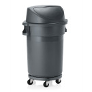 Polypropylène Poubelle sur chariot 120 ltr 46 cm H 102 cm couvercle poussoir polypropylène professionnel - Was Germany  au meill