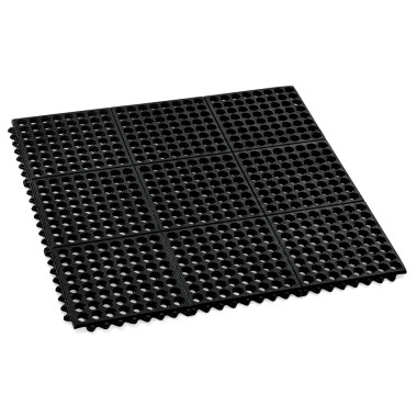 Caoutchouc Tapis de sol modulaire système click 90 x 90 x 1 cm noir caoutchouc professionnel - Was Germany  au meilleur prix sur