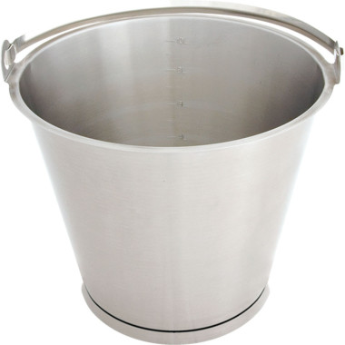 Seau en acier avec anneau 275 mm 10 litres - Stalgast  au meilleur prix sur Restock CHR