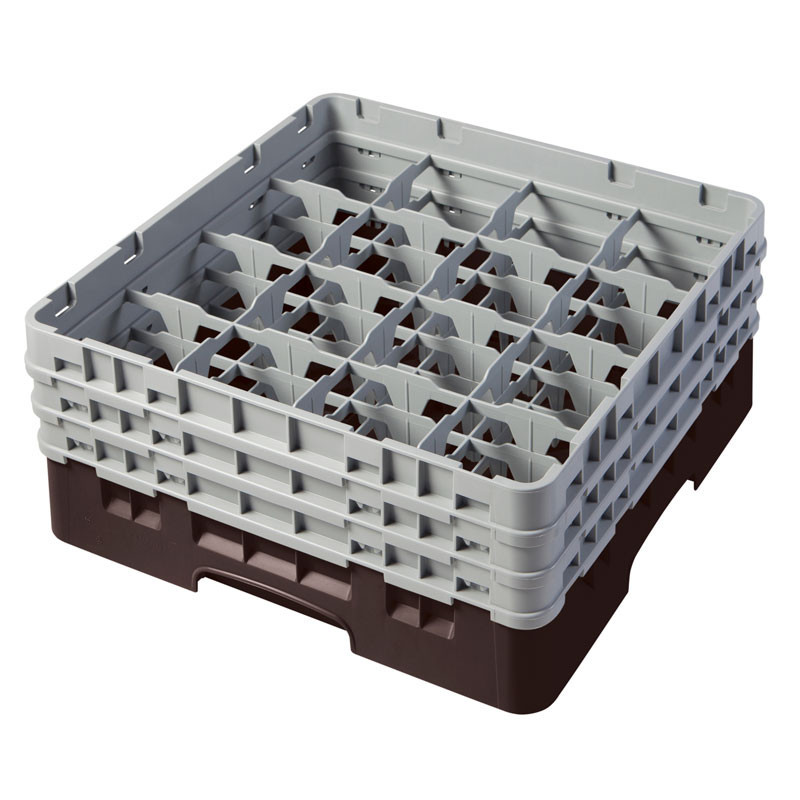 Casier de lavage haut max 17.4 cm - 50 x 50 x 22.5 cm - Brun - Lot de 3 - Cambro  au meilleur prix sur Restock CHR