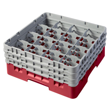 Casier de lavage haut max 17.4 cm - 50 x 50 x 22.5 cm - Groseille - Lot de 3 - Cambro  au meilleur prix sur Restock CHR