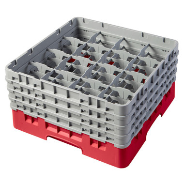 Casier de lavage haut max 21.5 cm - 50 x 50 x 26.7 cm - Rouge - Lot de 2 - Cambro  au meilleur prix sur Restock CHR