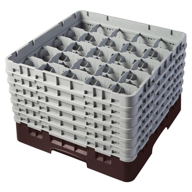 Casiers de lavage - 25 cases à verres haut max 29.8 cm - 50 x 50 x 34.9 cm - Brun - Lot de 2 - Cambro  au meilleur prix sur Rest
