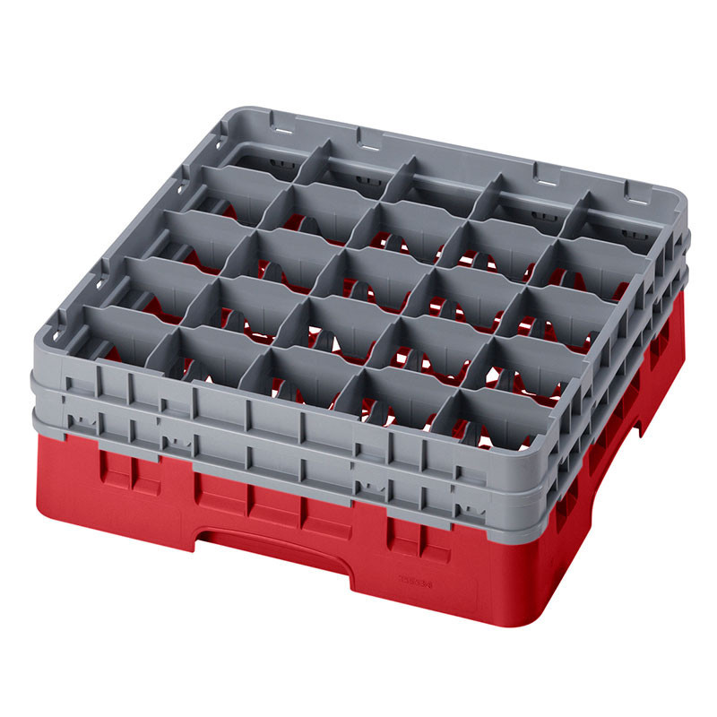 Casiers de lavage - haut max 15.5 cm - 50 x 50 x 18.4 cm - Rouge - Lot de 4 - Cambro  au meilleur prix sur Restock CHR