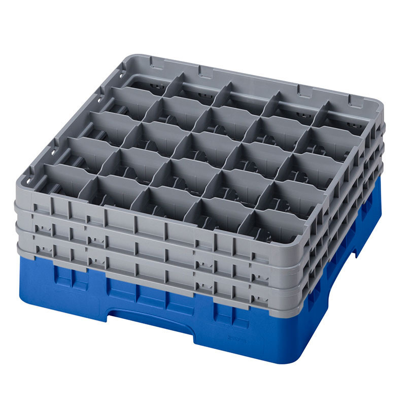 Casiers de lavage - Haut max 19.6 cm - 50 x 50 x 22.5 cm - Bleu - Lot de 3 - Cambro  au meilleur prix sur Restock CHR