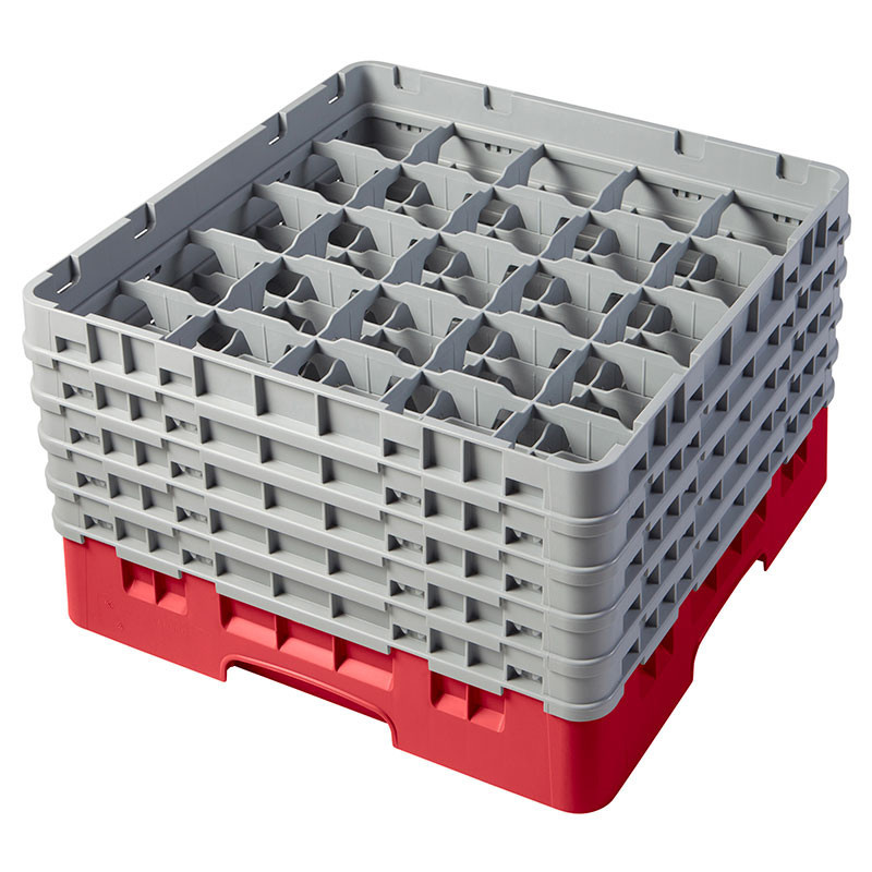 Casiers de lavage - Haut max 25.7 cm - 50 x 50 x 30.8 cm - Rouge Rosé - Lot de 2 - Cambro  au meilleur prix sur Restock CHR