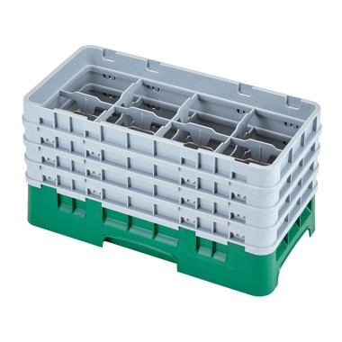 Demi-casiers - 8 compartiments verres - Haut max 21.5 cm - 50 x 25 x 26.7 cm - Lot de 2 - Cambro  au meilleur prix sur Restock C