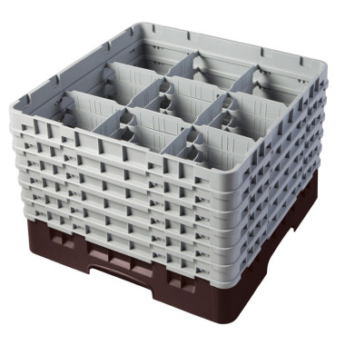 Casiers de lavage - 9 compartiments verres - Haut max 29.8 cm - 50 x 50 x 34.9 cm - Lot de 2 - Cambro  au meilleur prix sur Rest