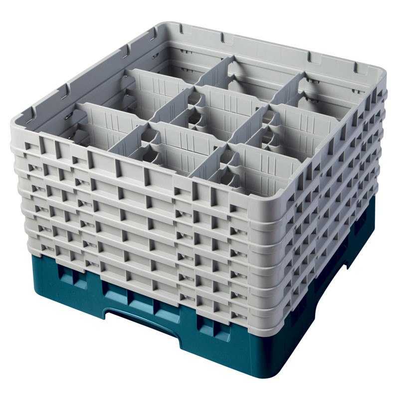 Casiers de lavage - 9 compartiments verres - Haut max 29.8 cm - 50 x 50 x 34.9 cm - Lot de 2 - Cambro  au meilleur prix sur Rest