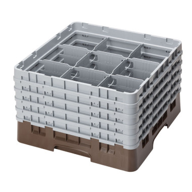 Casiers de lavage - 9 compartiments verres - Haut max 25.7 cm - 50 x 50 x 30.8 cm - Lot de 2 - Cambro  au meilleur prix sur Rest