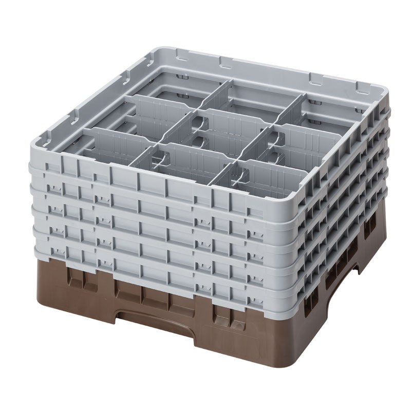 Casiers de lavage - 9 compartiments verres - Haut max 25.7 cm - 50 x 50 x 30.8 cm - Lot de 2 - Cambro  au meilleur prix sur Rest