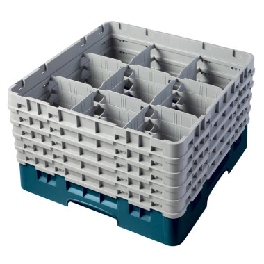 Casiers de lavage - 9 compartiments verres - Haut max 25.7 cm - 50 x 50 x 30.8 cm - Lot de 2 - Cambro  au meilleur prix sur Rest