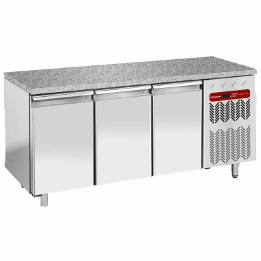 Table réfrigérée négative 3 portes top en granit - Diamond  au meilleur prix sur Restock CHR