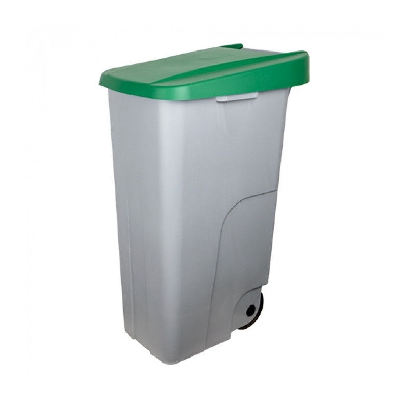 Poubelle 880 x 420 mm couvercle vert  110 L - Denox  au meilleur prix sur Restock CHR